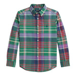 Ralph Lauren Camicia tinta unita con Fantasia A Quadri Verde per Bambino 322979315001 VERDE RALPH LAUREN 