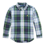Ralph Lauren Camicia Bicolore con Fantasia Quadri Verde per Bambino 323952201002 VERDE RALPH LAUREN 