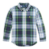 Ralph Lauren Camicia Bicolore con Fantasia Quadri Verde per Bambino 323952201002 VERDE RALPH LAUREN 