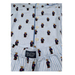 Ralph Lauren Pigiama 2 Pezzi Camicia-Bermuda Bianco/Azzurro per Bambino 9P0139 BIANCO/AZZURRO RALPH LAUREN 