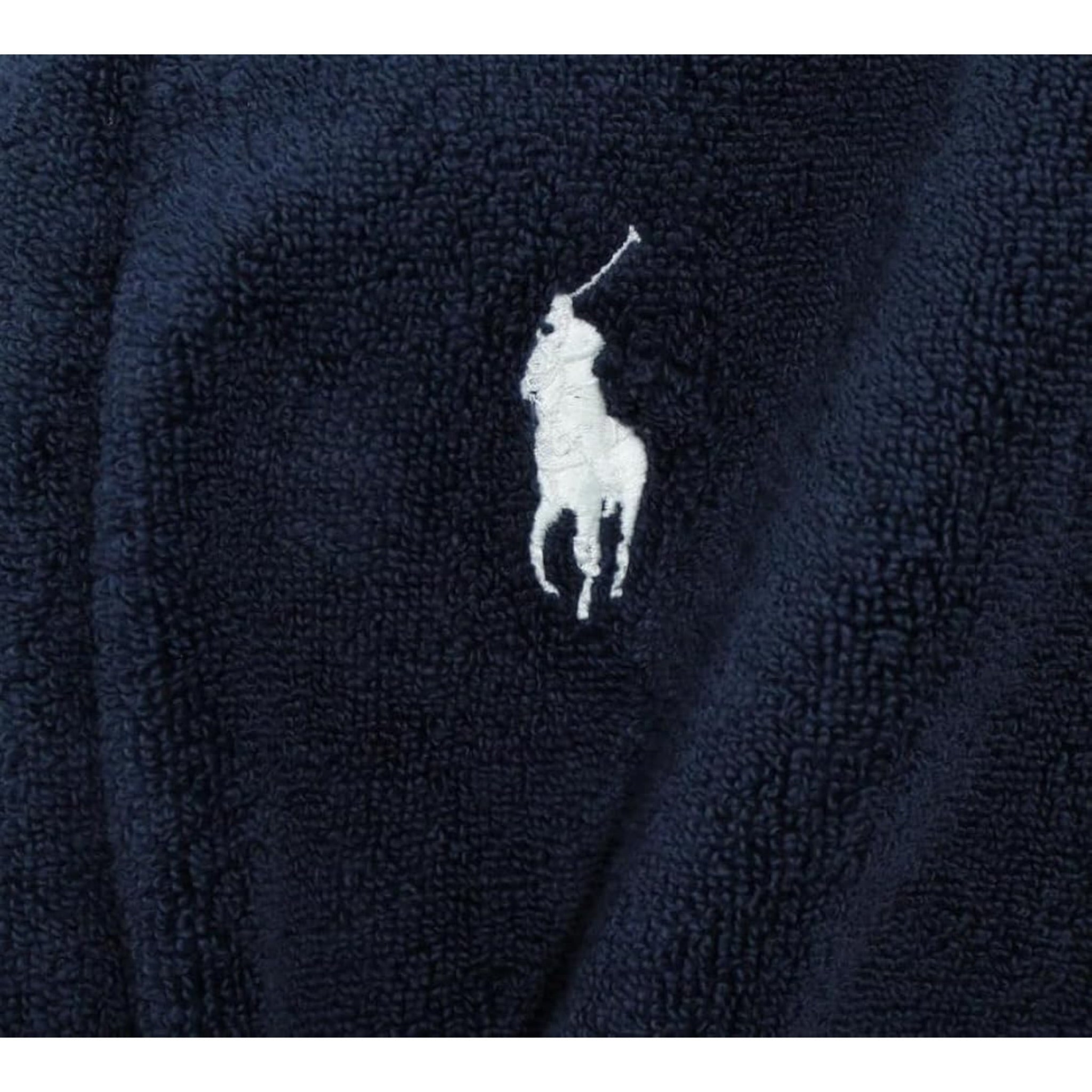 Ralph Lauren Accappatoio tinta unita con Cappuccio Blu per Bambino 9P0188 BLU RALPH LAUREN 