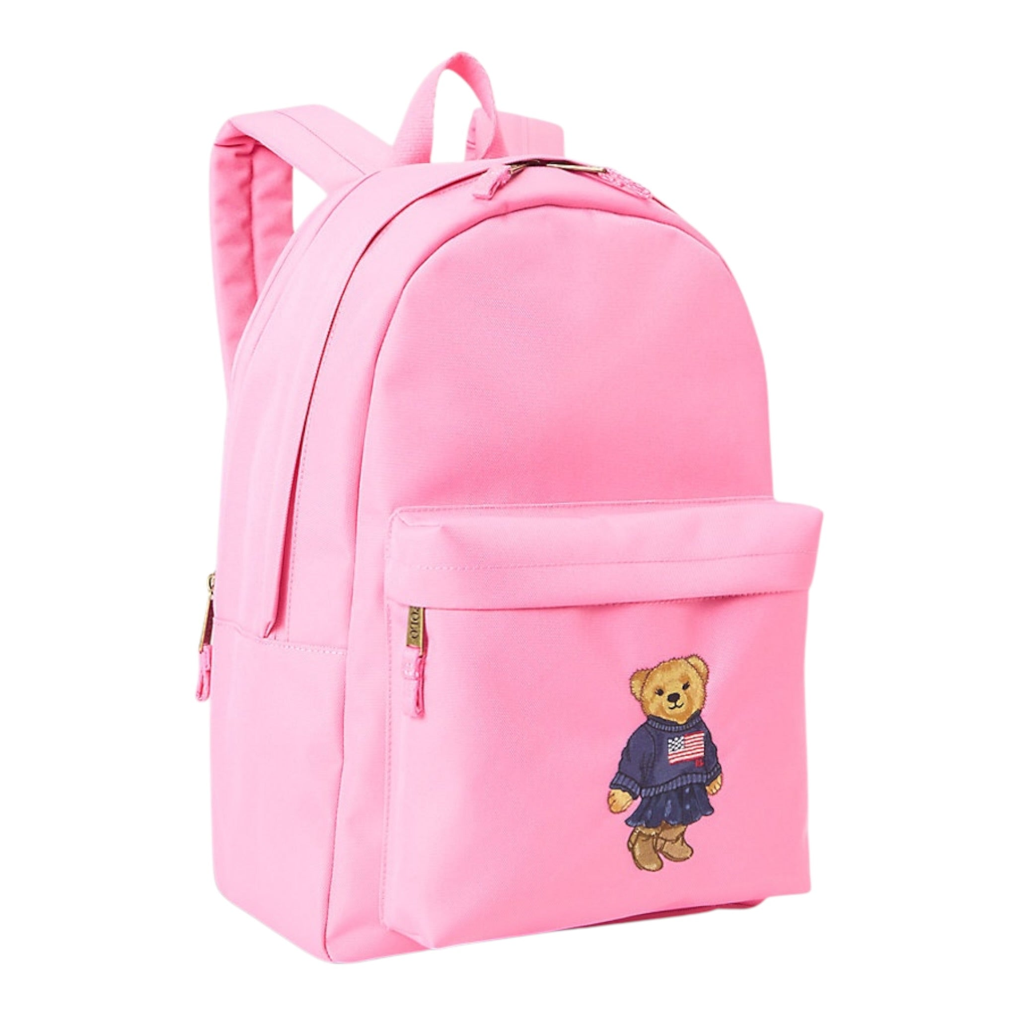 Ralph Lauren Zaino tinta unita con Logo Rosa per Bambina F2026 ROSA RALPH LAUREN 