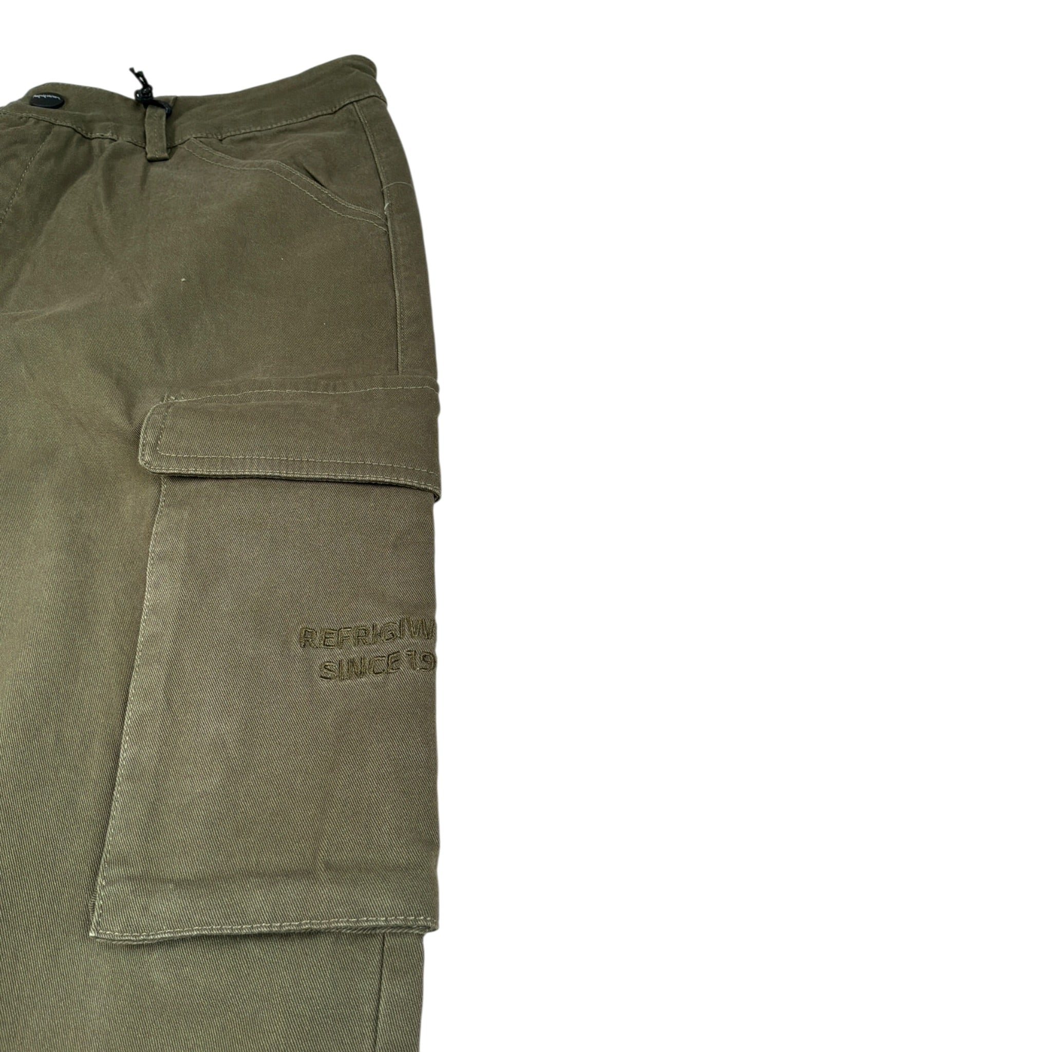 Refrigiwear Pantalone Tinta Unira con Tasconi Verde per Bambino R1018W25 VERDE REFRIGIWEAR 