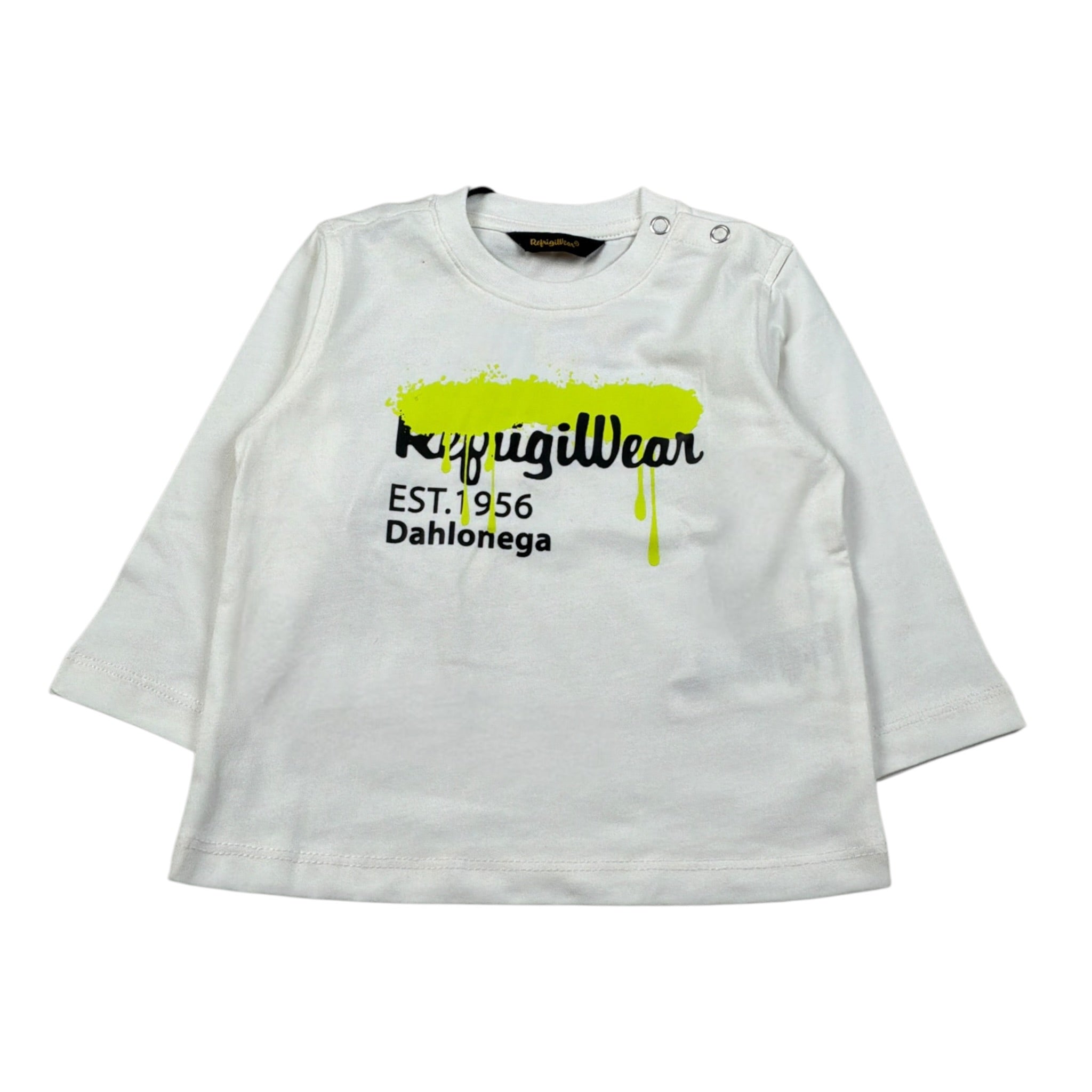 Refrigiwear Shirt Girocollo tinta unita con Stampa Bianco per Bambino RN1241W25J BIANCO REFRIGIWEAR 
