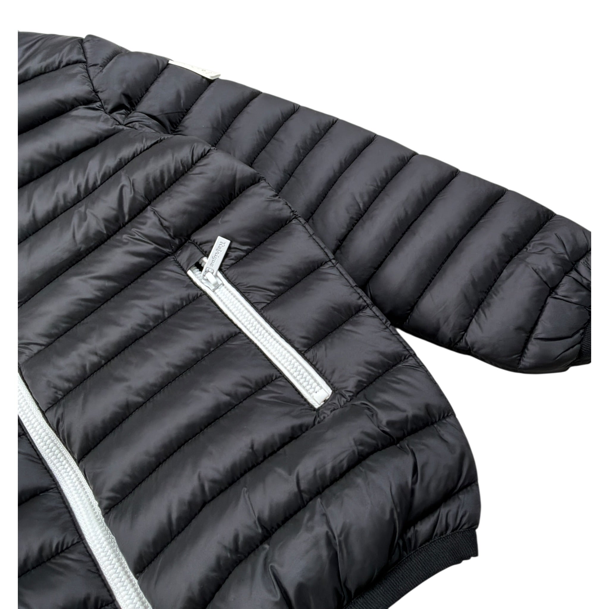 Refrigue Giubbino tinta unita con Cappuccio E Zip Nero per Bambino 2831O000030 NERO REFRIGUE 