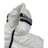 Refrigue Giubbino tinta unita con Zip Cappuccio Bianco per Neonato 2871O00011X BIANCO REFRIGUE 