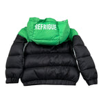 Refrigue Giubbino tinta unita con Zip Cappuccio Verde/Nero per Neonato 2871O00012 VERDE/NERO REFRIGUE 