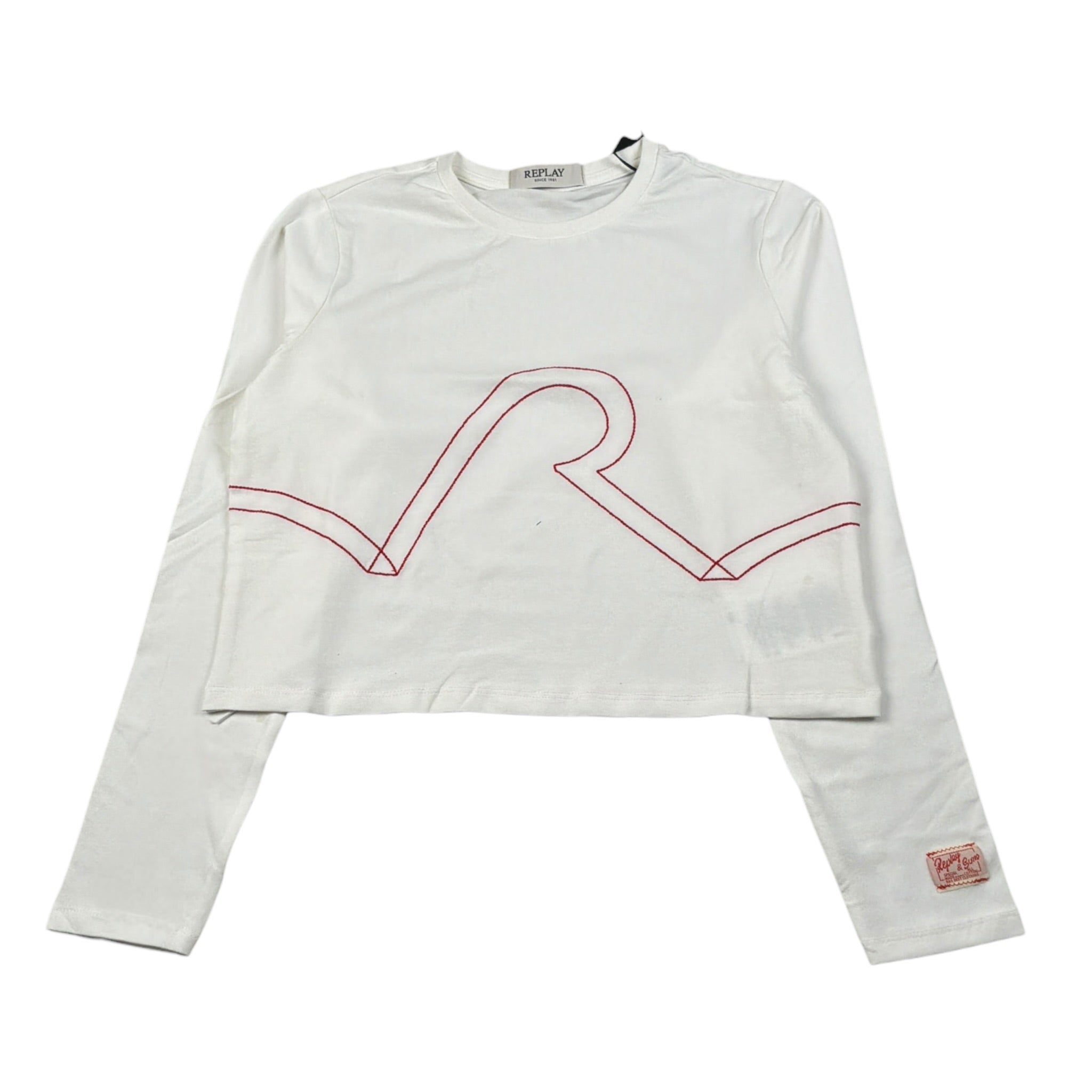 Replay Shirt Girocollo tinta unita Bianco per Bambina SG7147 BIANCO REPLAY 