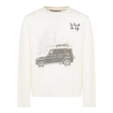 Saint Barth Maglia Girocollo tinta unita con Stampa Panna per Bambino 001901594I PANNA SAINT BARTH 