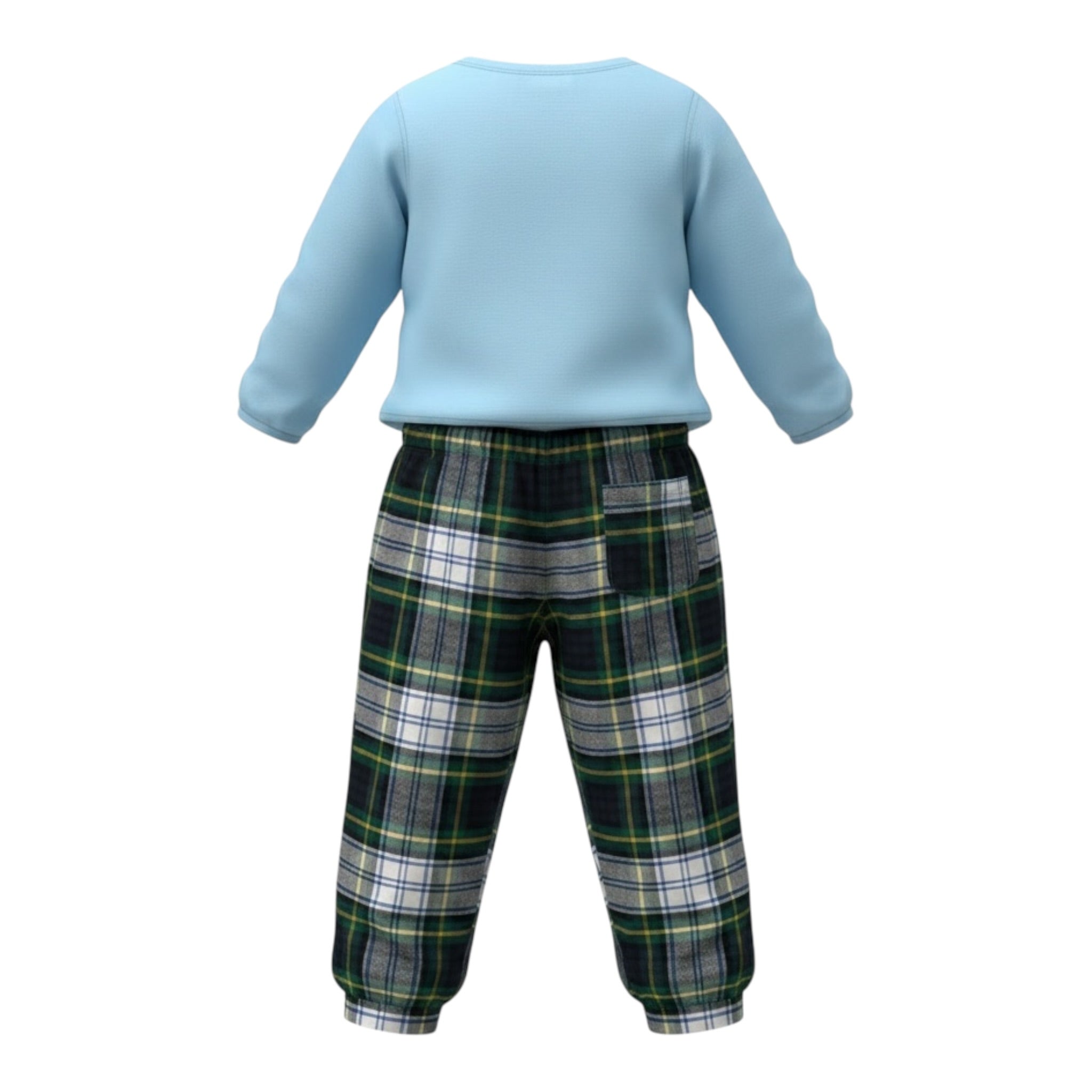 Saint Barth Completo 2Pz Pigiama Shirt-Pantalone Azzurro per Neonato 01185G AZZURRO SAINT BARTH 