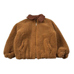 Saint Barth Giubbino Teddy tinta unita con Zip Cammello per Bambina ABELJRT CAMMELLO SAINT BARTH 