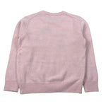 Saint Barth Maglia Girocollo tinta unita con Logo Rosa per Bambina CABLE ROSA SAINT BARTH 