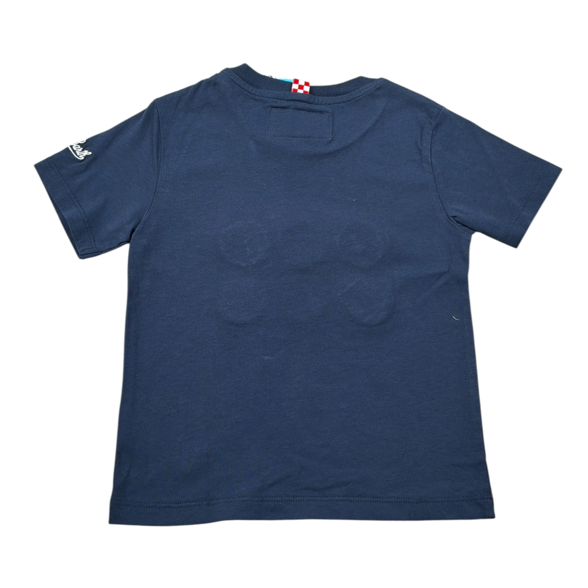 Saint Barth T-Shirt Girocollo tinta unita con Logo Blu per Neonato CAM00010087 BLU SAINT BARTH 