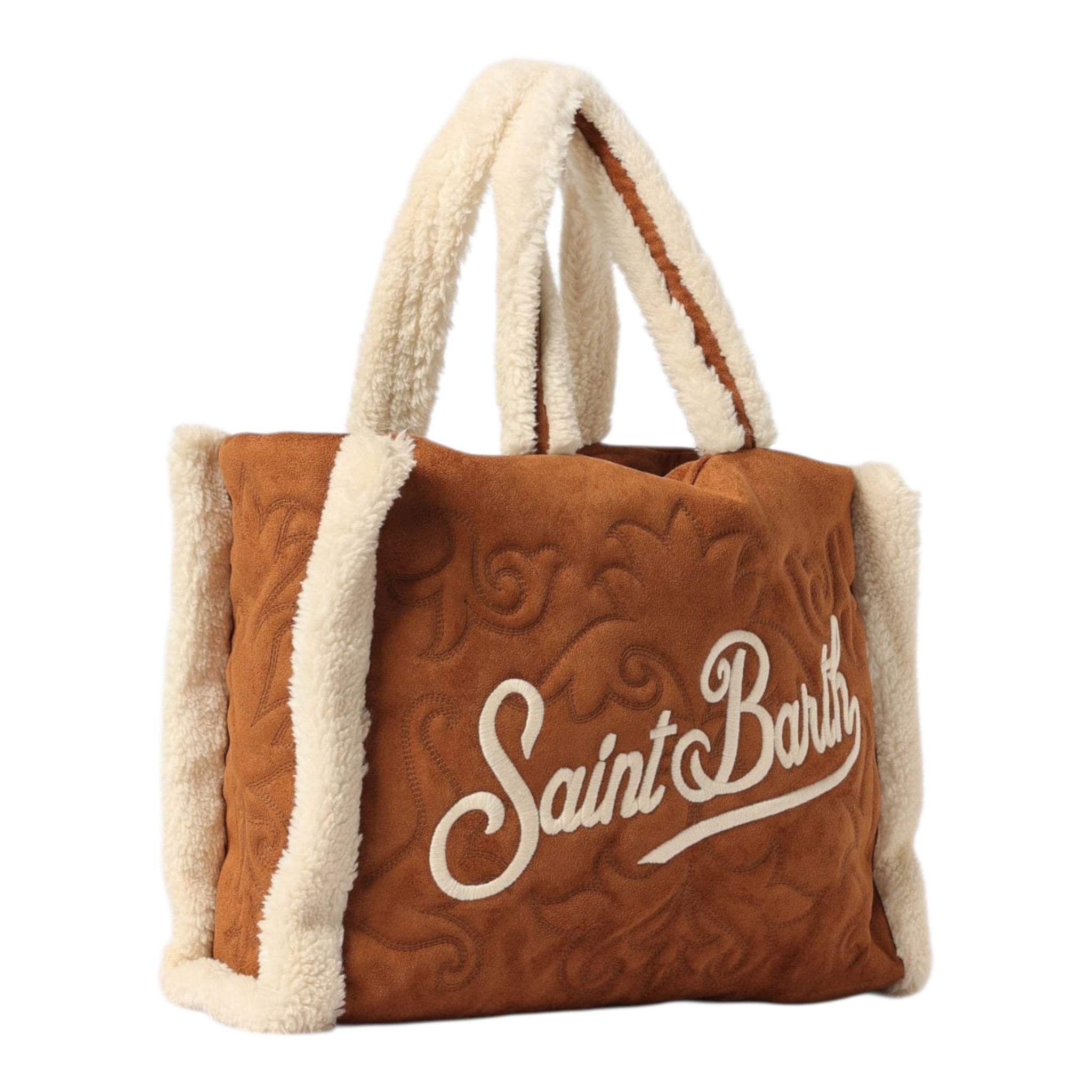 Saint Barth Borsa tinta unita con Logo Cammello per Bambina COL0031 CAMMELLO SAINT BARTH 