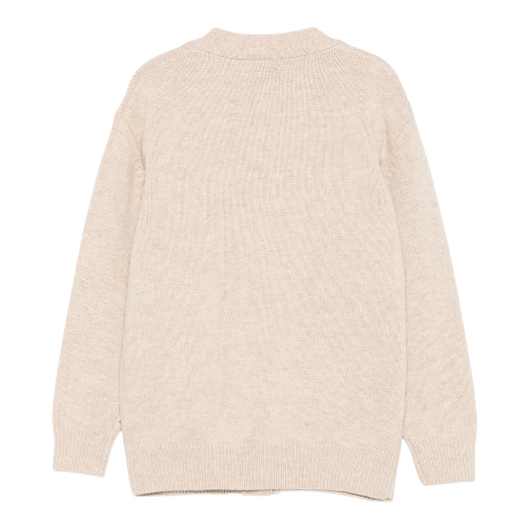 Saint Barth Cardigan tinta unita con Stampa Beige per Bambino DIY000102419I BEIGE SAINT BARTH 