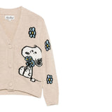 Saint Barth Cardigan tinta unita con Stampa Beige per Neonato DIY000102419IN BEIGE SAINT BARTH 