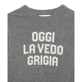 Saint Barth Maglia tinta unita con Stampa Grigio per Neonato DOU000101631N GRIGIO SAINT BARTH 