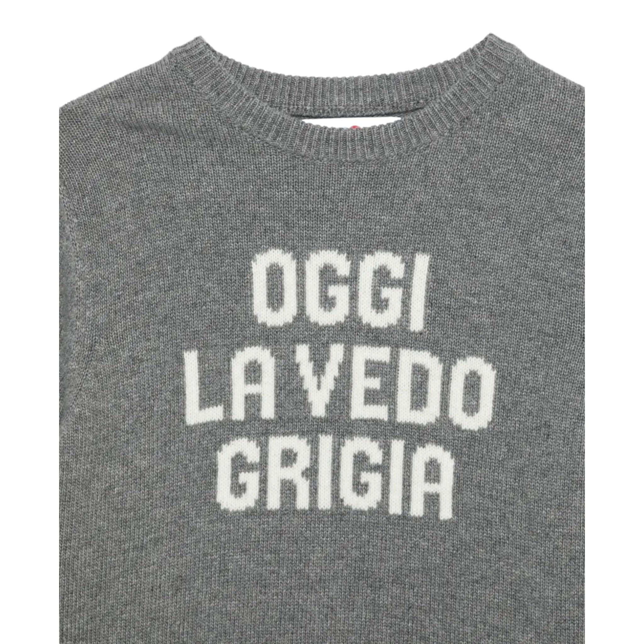 Saint Barth Maglia tinta unita con Stampa Grigio per Neonato DOU000101631N GRIGIO SAINT BARTH 