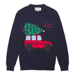 Saint Barth Maglia tinta unita con Stampa Blu per Bambino DOU000602435I BLU SAINT BARTH 
