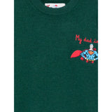Saint Barth Maglia tinta unita con Ricamo Verde per Bambino DOU0021 VERDE SAINT BARTH 