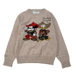 Saint Barth Maglia Girocollo tinta unita con Stampa Beige per Bambina DOUGLASDONEGAL BEIGE SAINT BARTH 