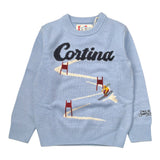 Saint Barth Maglia tinta unita con Ricamo Azzurro per Bambino DOUGLASSC AZZURRO SAINT BARTH 
