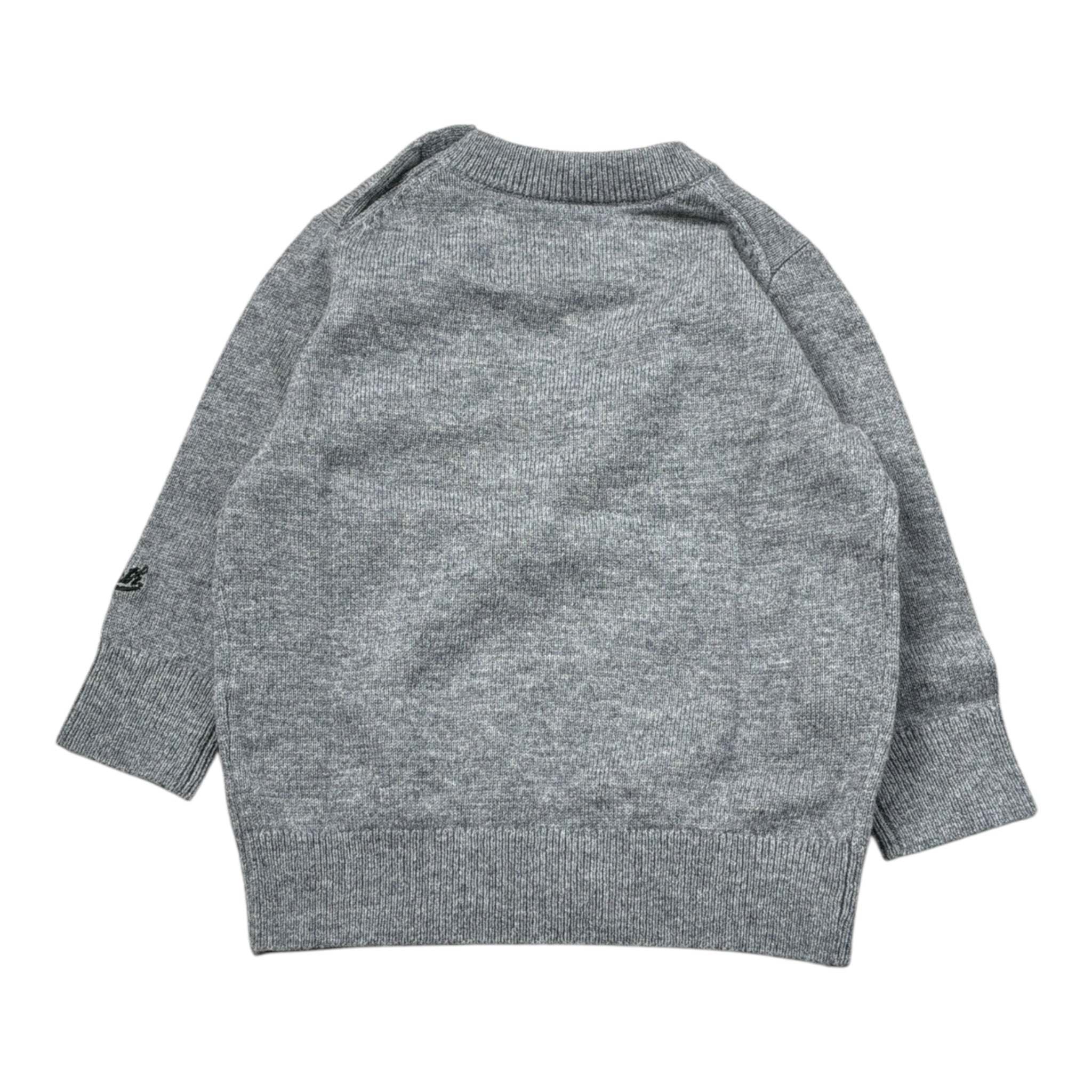 Saint Barth Maglia tinta unita con Ricamo Grigio per Neonato DOUGLASS GRIGIO SAINT BARTH 