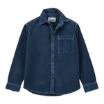 Saint Barth Camicia tinta unita In Velluto Blu per Bambino ELWOOD BLU SAINT BARTH 