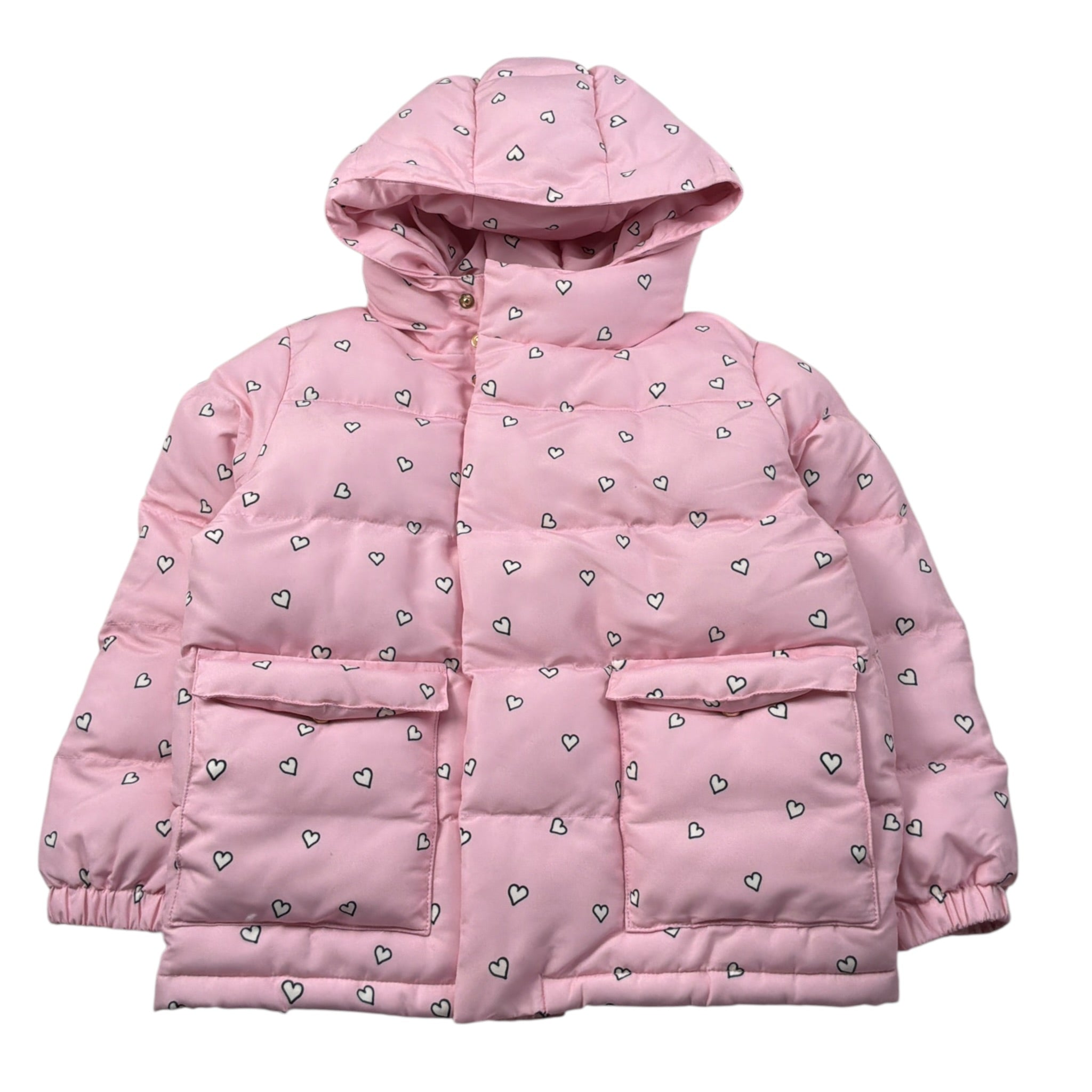 Saint Barth Giubbino tinta unita con Cappuccio Rosa per Bambina GENEVE ROSA SAINT BARTH 