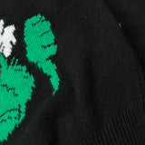 Saint Barth Maglia Girocollo tinta unita con Stampa Nero per Bambina GRINCHBOO NERO SAINT BARTH 
