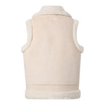 Saint Barth Montone Smanicato tinta unita Beige per Bambina HES002 BEIGE SAINT BARTH 