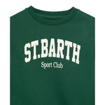 Saint Barth Felpa tinta unita con Stampa Verde per Neonato HUT00040040IN VERDE SAINT BARTH 