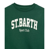 Saint Barth Felpa tinta unita con Stampa Verde per Neonato HUT00040040IN VERDE SAINT BARTH 