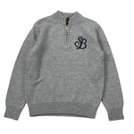 Saint Barth Maglia tinta unita con Zip E Stampa Grigio per Bambina JERMYNH GRIGIO SAINT BARTH 