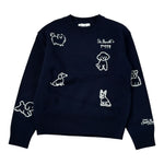 Saint Barth Maglia tinta unita con Stampa Blu per Bambino LOUISE BLU SAINT BARTH 