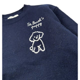 Saint Barth Maglia tinta unita con Stampa Blu per Bambino LOUISE BLU SAINT BARTH 