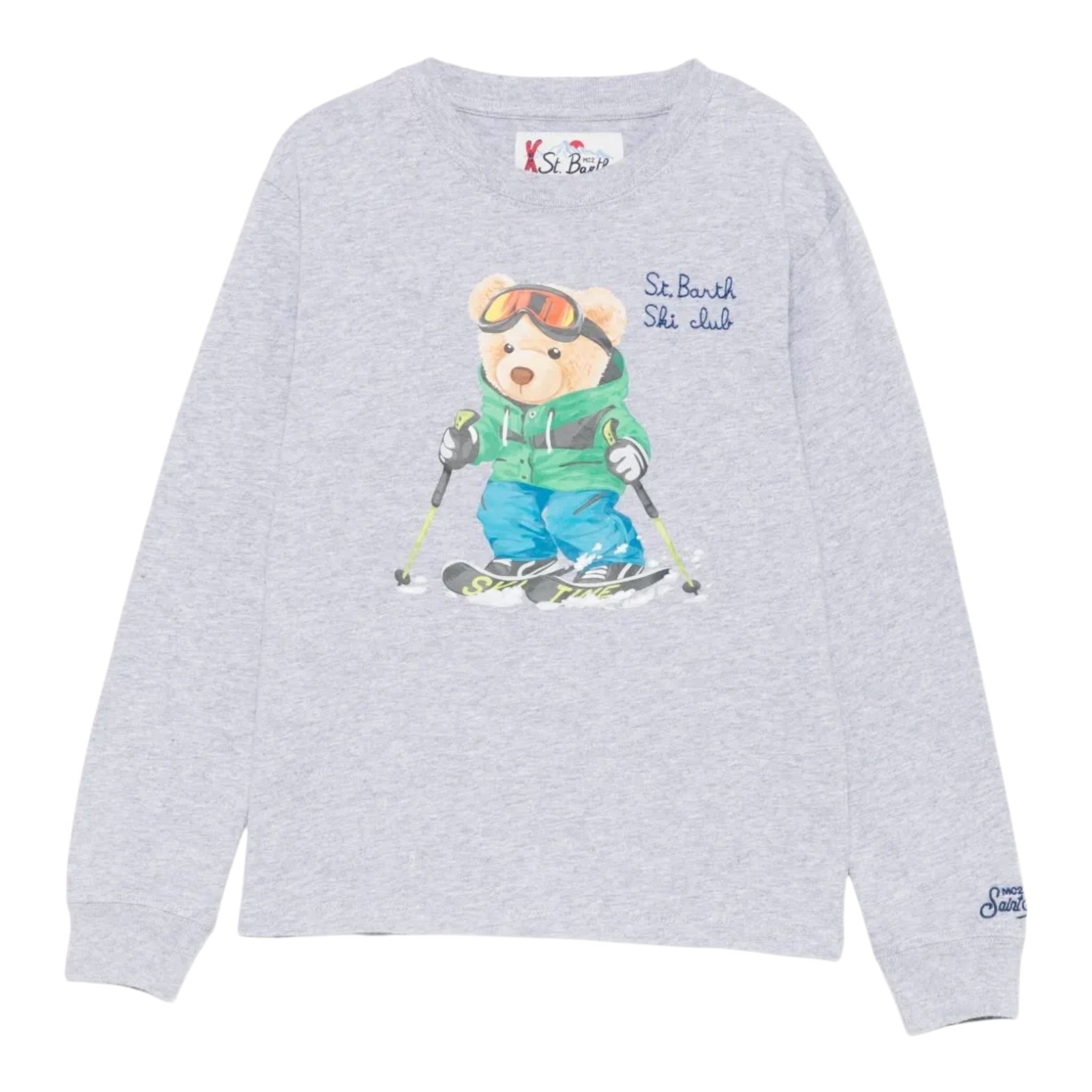 Saint Barth Shirt Girocollo tinta unita Grigio per Bambino LUT0005X GRIGIO SAINT BARTH 
