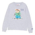Saint Barth Shirt Girocollo tinta unita con Stampa Grigio per Neonato LUT005 GRIGIO SAINT BARTH 