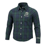 Saint Barth Camicia tinta unita con Fantasia A Quadri Verde per Bambina MEREDITH VERDE SAINT BARTH 