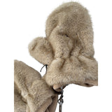 Saint Barth Guanti In Pelliccia tinta unita Beige per Bambina MUFFY BEIGE SAINT BARTH 