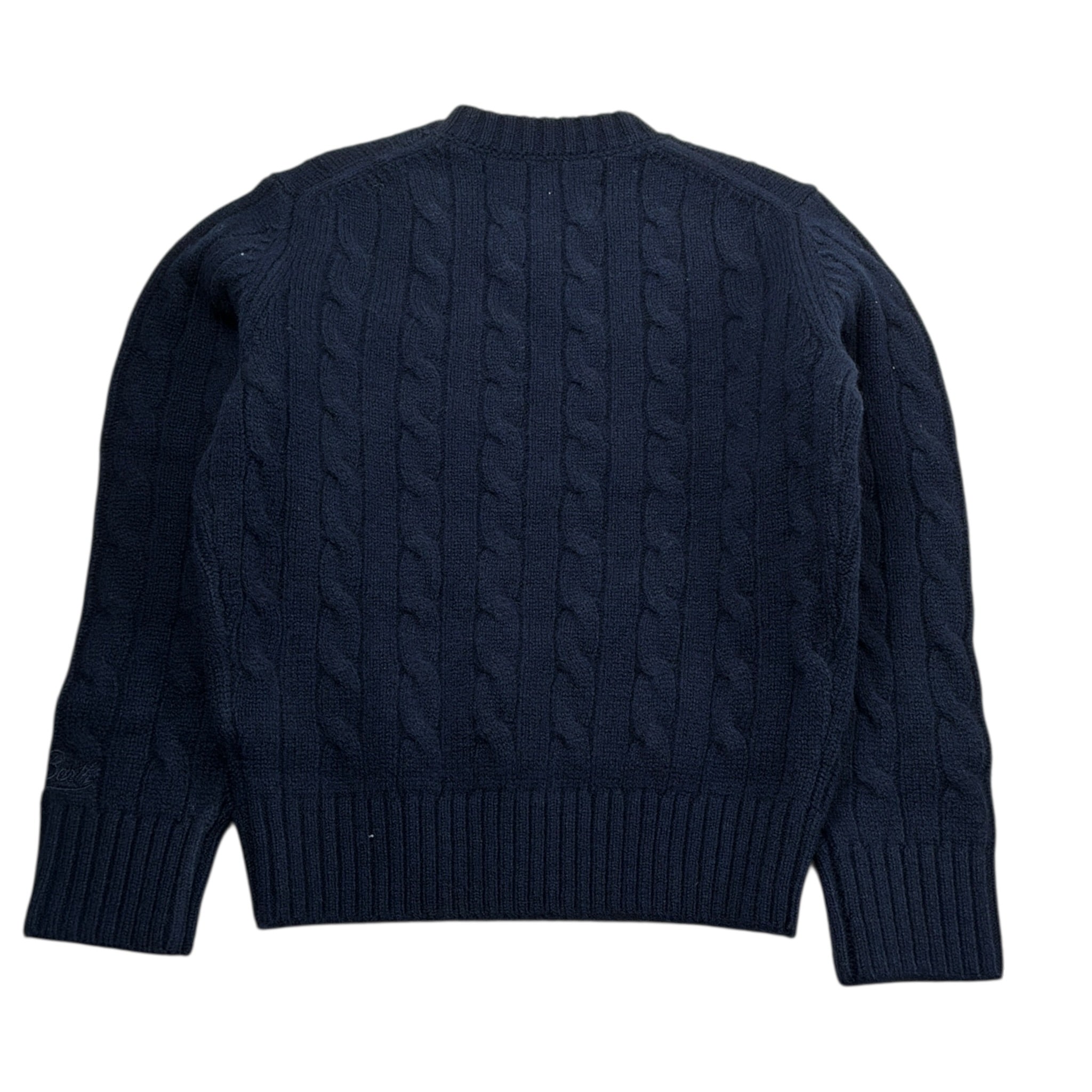 Saint Barth Maglia tinta unita con Trecce Blu per Neonato NIXON BLU SAINT BARTH 