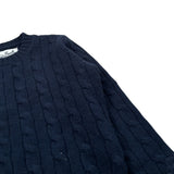 Saint Barth Maglia tinta unita con Trecce Blu per Neonato NIXON BLU SAINT BARTH 