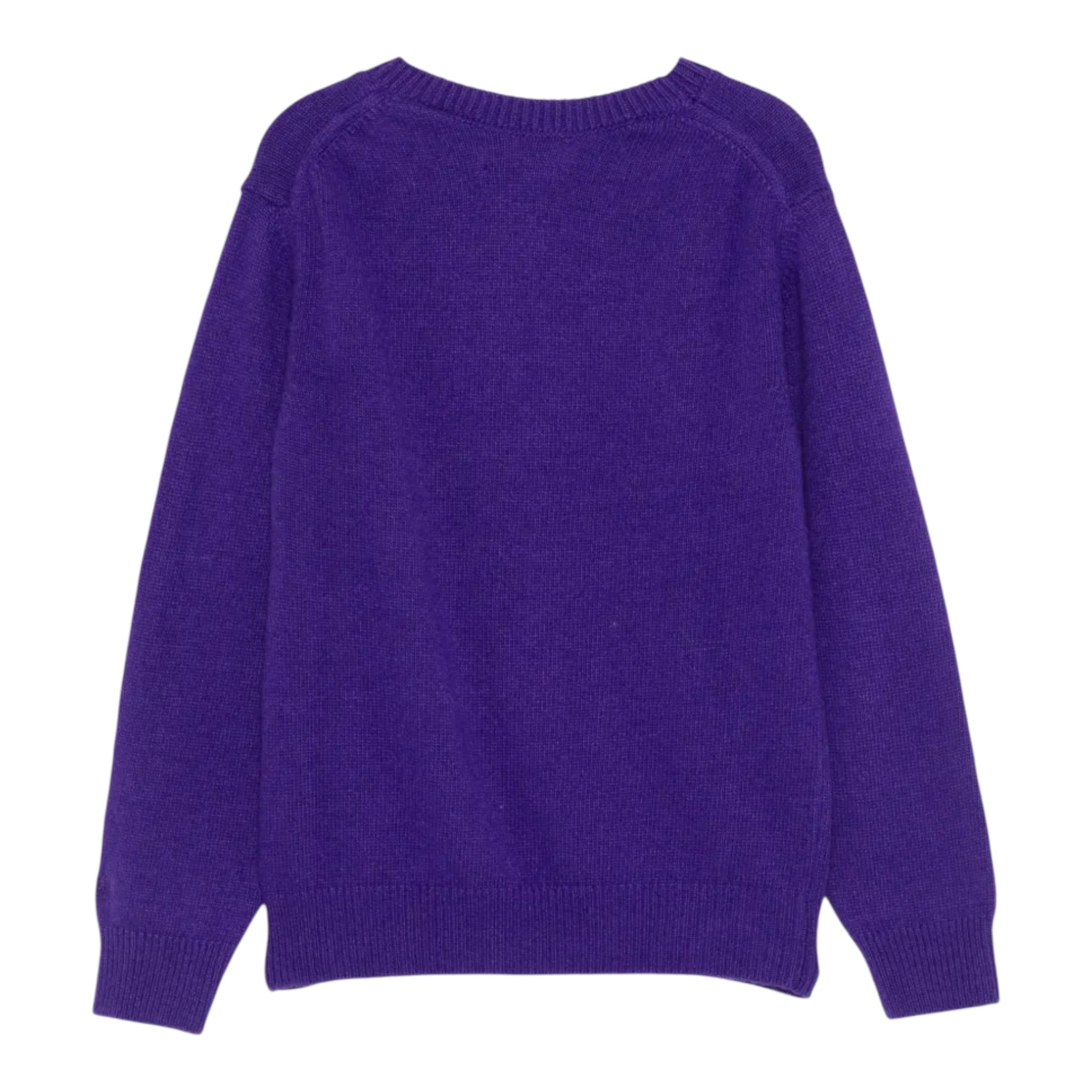 Saint Barth Maglia tinta unita con Stampa Viola per Bambina PRC0001X VIOLA SAINT BARTH 
