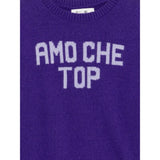 Saint Barth Maglia tinta unita con Stampa Viola per Bambina PRC0001X VIOLA SAINT BARTH 