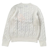 Saint Barth Maglia Girocollo tinta unita con Stampa Panna per Bambina PRC00023 PANNA SAINT BARTH 
