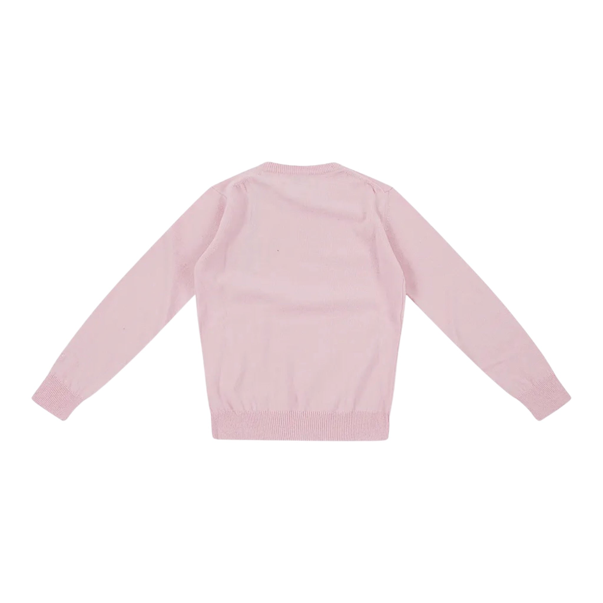 Saint Barth Maglia tinta unita con Stampa Rosa per Bambina PRC0016 ROSA SAINT BARTH 