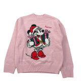 Saint Barth Maglia Girocollo tinta unita con Stampa Rosa per Bambina PRINCESSMINNIE ROSA SAINT BARTH 
