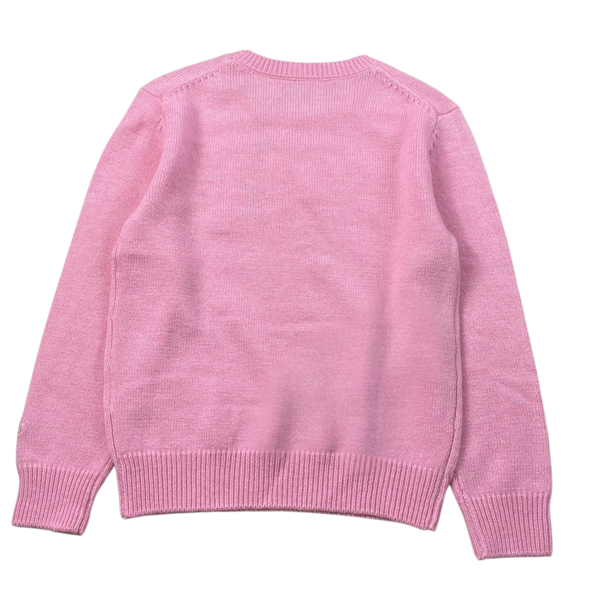 Saint Barth Maglia tinta unita con Stampa Rosa per Bambina PRINCESSMONELLA ROSA SAINT BARTH 