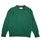Saint Barth Maglia tinta unita con Colletto E Stampa Verde per Bambino ROMEOCOTTON VERDE SAINT BARTH 