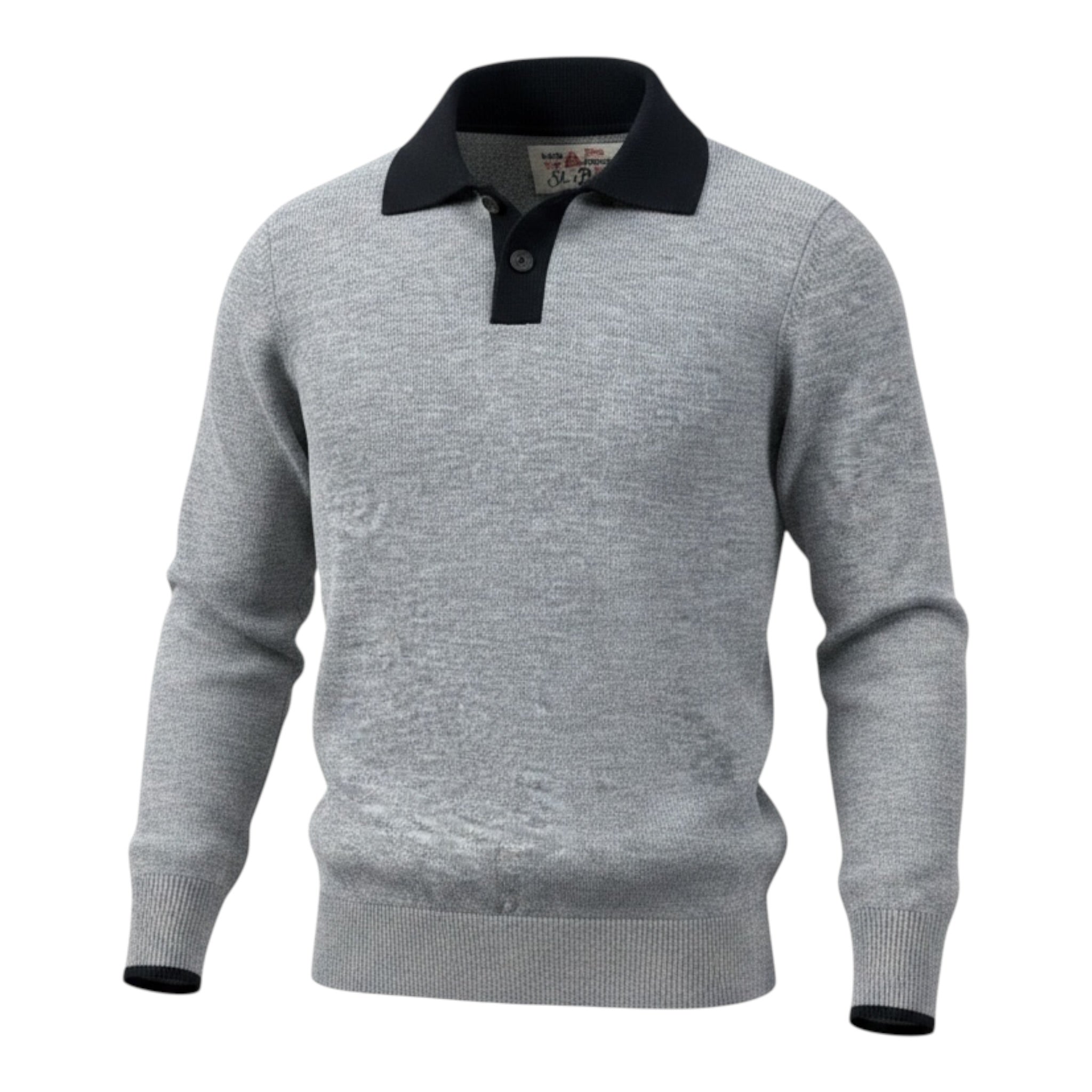 Saint Barth Maglia tinta unita con Colletto E Logo Grigio per Bambino ROMEOO GRIGIO SAINT BARTH 
